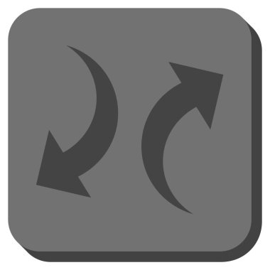 Exchange okları yuvarlak kare vektör simgesi