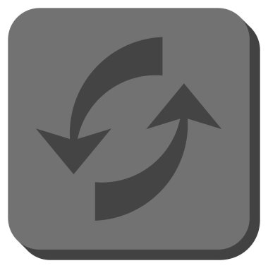 Exchange okları yuvarlak kare vektör simgesi