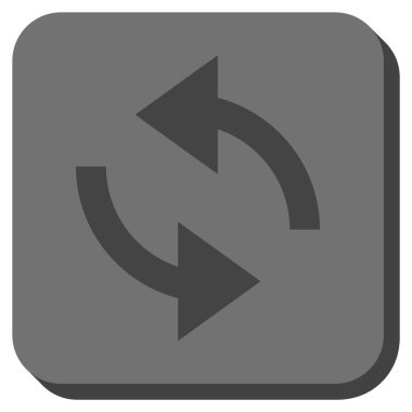 Exchange okları yuvarlak kare vektör simgesi