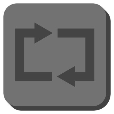 Exchange okları yuvarlak kare vektör simgesi