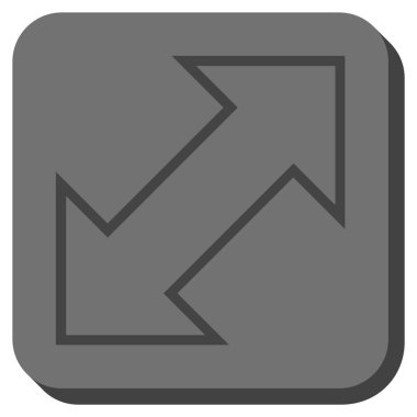 Exchange çapraz kare vektör simge yuvarlak