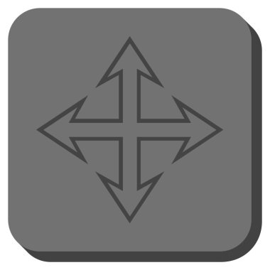 Oklar yuvarlatılmış kare vektör simgesini genişletin