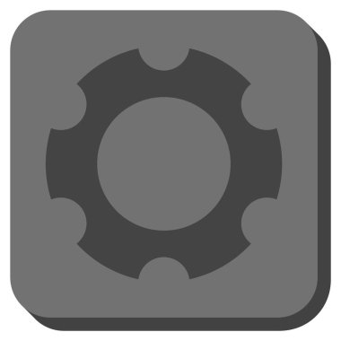 Dişli yuvarlak kare vektör simgesi