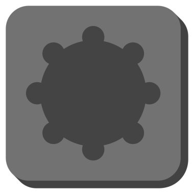 Dişli yuvarlak kare vektör simgesi