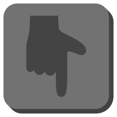 Yuvarlatılmış Kare vektör simgesi aşağı el işaretçisi