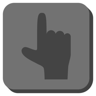 Yuvarlatılmış Kare vektör simge kadar el işaretçisi