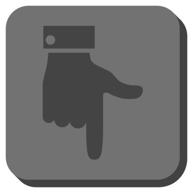 Yuvarlatılmış Kare vektör simgesi aşağı el işaretçisi