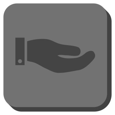 El yuvarlatılmış kare vektör simgesi