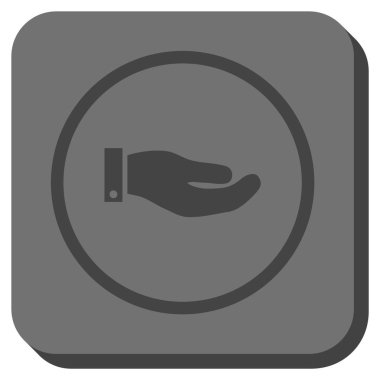 El yuvarlatılmış kare vektör simgesi