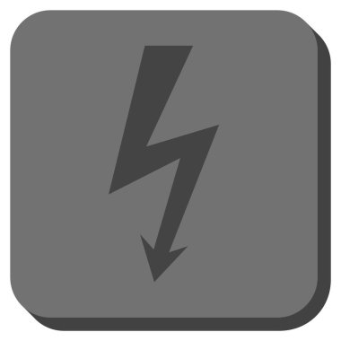 Yüksek gerilim yuvarlak kare vektör simgesi