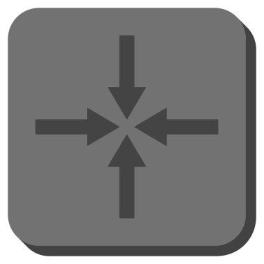 Etkisi okları yuvarlak kare vektör simgesi