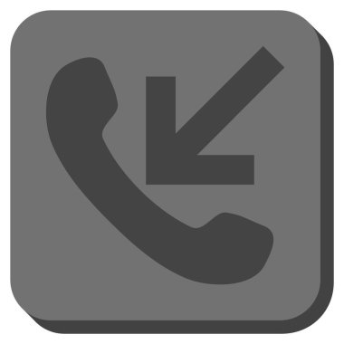 Gelen aramayı yuvarlak kare vektör simgesi