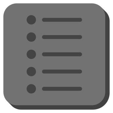 Öğeleri yuvarlak kare vektör simgesi