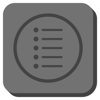 Öğeleri yuvarlak kare vektör simgesi