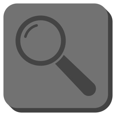 Büyüteç'i yuvarlatılmış kare vektör simgesi