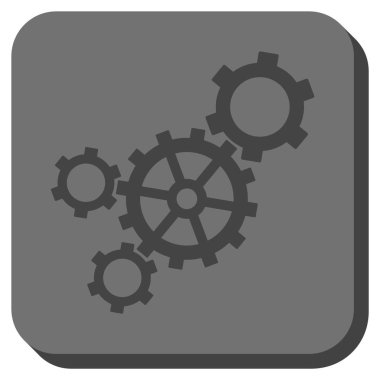 Mekanizması yuvarlatılmış kare vektör simgesi