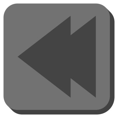 Hareket sol yuvarlak kare vektör simgesi