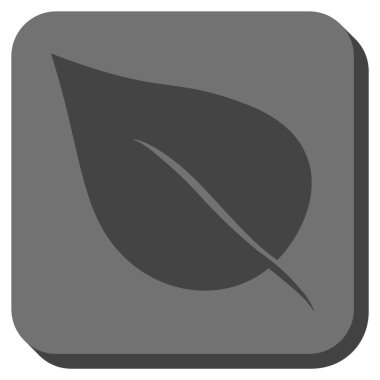 Bitki yaprak yuvarlak kare vektör simgesi