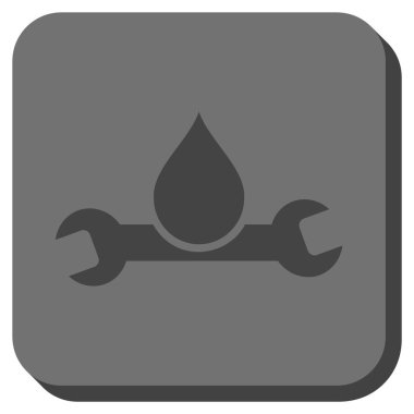 Sıhhi tesisat yuvarlak kare vektör simgesi