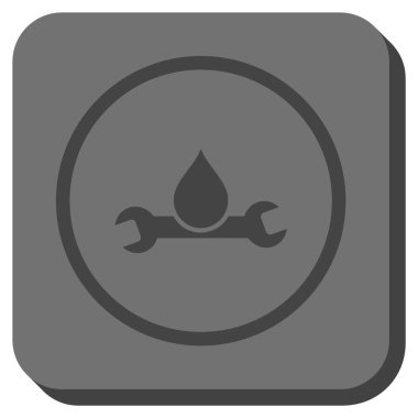 Sıhhi tesisat yuvarlak kare vektör simgesi