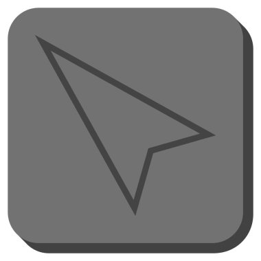 İşaretçi sol kadar kare vektör simge yuvarlak