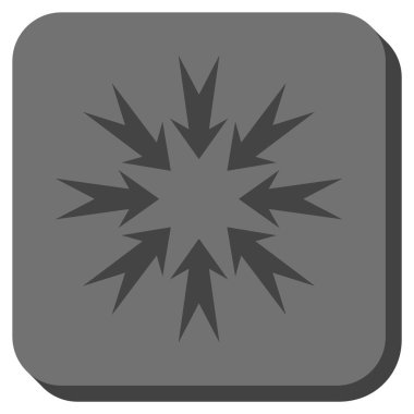 Basınç okları yuvarlak kare vektör simgesi