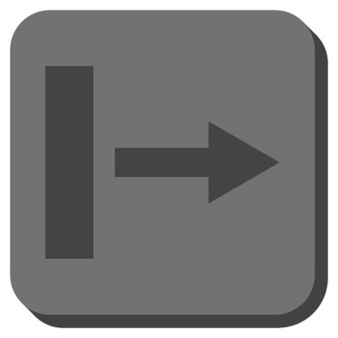 Doğru yuvarlatılmış kare vektör simge çekin