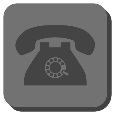 Nabız telefon yuvarlak kare vektör simgesi