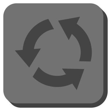 Geri dönüşüm yuvarlatılmış kare vektör simgesi