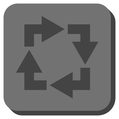 Geri dönüşüm yuvarlatılmış kare vektör simgesi