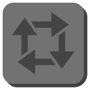 Geri dönüşüm yuvarlatılmış kare vektör simgesi