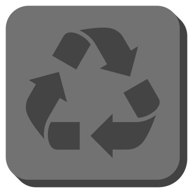 Geri dönüşüm yuvarlatılmış kare vektör simgesi
