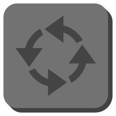 Geri dönüşüm yuvarlatılmış kare vektör simgesi