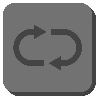 Geri dönüşüm yuvarlatılmış kare vektör simgesi