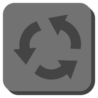 Geri dönüşüm yuvarlatılmış kare vektör simgesi