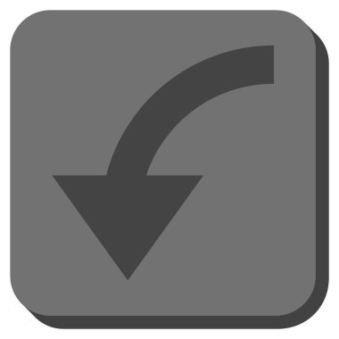 CCW yuvarlatılmış kare vektör simge döndürmek