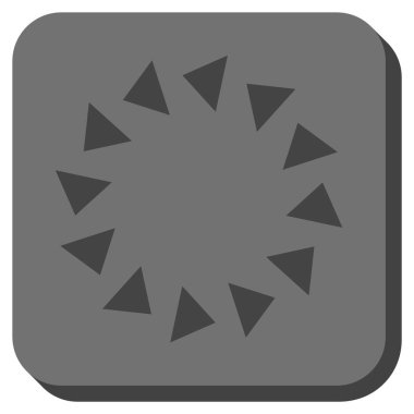 CCW yuvarlatılmış kare vektör simge döndürmek