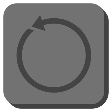 CCW yuvarlatılmış kare vektör simge döndürmek