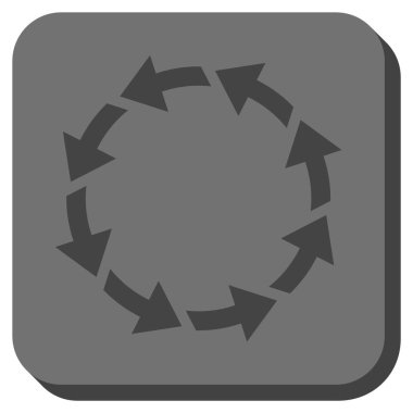 CCW yuvarlatılmış kare vektör simge döndürmek