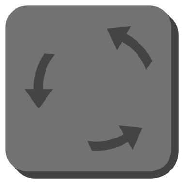 CCW yuvarlatılmış kare vektör simge döndürmek