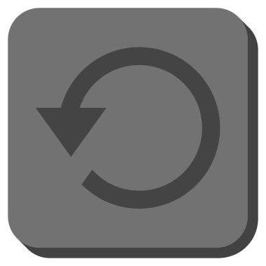 CCW yuvarlatılmış kare vektör simge döndürmek