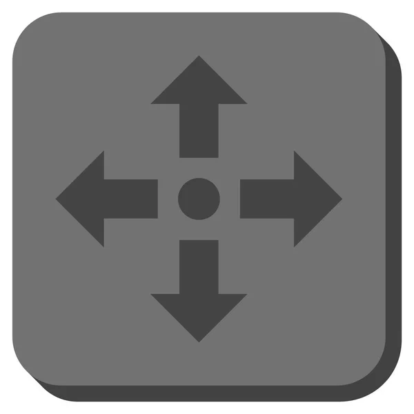 Rozwiń ikonę strzałki zaokrąglony kwadrat wektor — Wektor stockowy