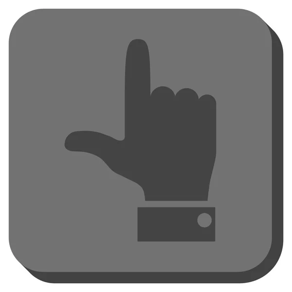 Рука вказівник вгору закруглені квадратних векторної Icon — стоковий вектор