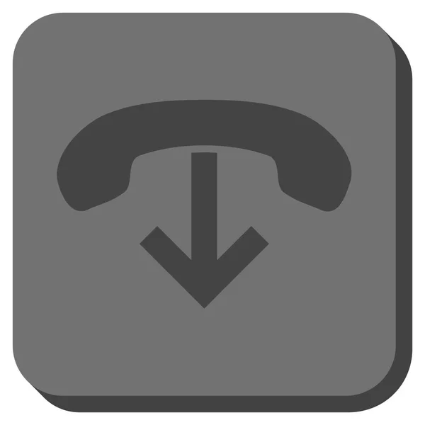 Telefoon ophangen-afgeronde vierkante Vector Icon — Stockvector