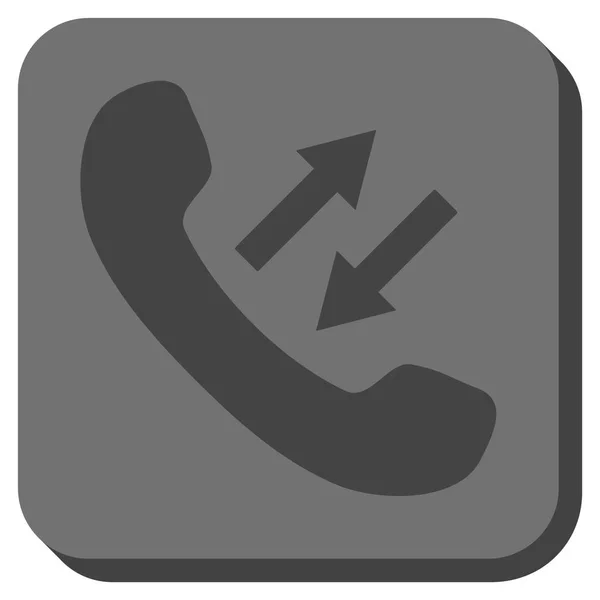 Telefon rozmowa zaokrąglony kwadrat wektor ikona — Wektor stockowy