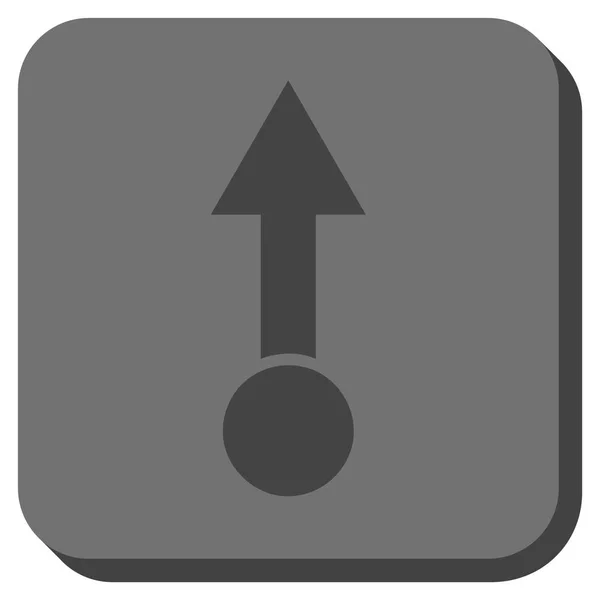 Tire hacia arriba redondeado cuadrado Vector icono — Archivo Imágenes Vectoriales