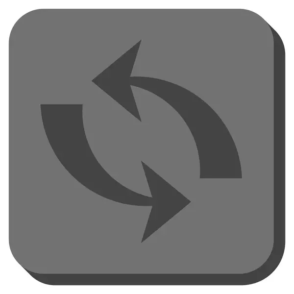 รีเฟรชไอคอนเวกเตอร์สแควร์กลม — ภาพเวกเตอร์สต็อก
