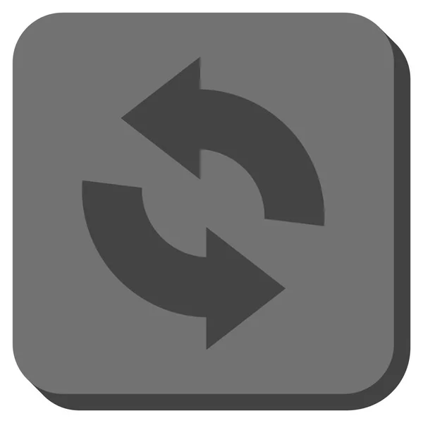 รีเฟรชไอคอนเวกเตอร์สแควร์กลม — ภาพเวกเตอร์สต็อก