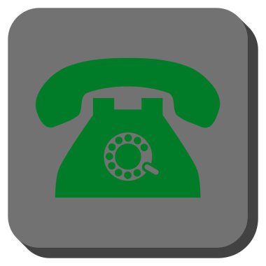 Nabız telefon yuvarlak kare vektör simgesi