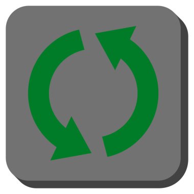 Geri dönüşüm yuvarlatılmış kare vektör simgesi